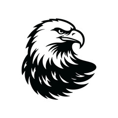  Bald Eagle Bird Simple and Clean Logo Icon 