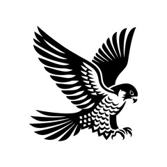 Peregrine Falcon Bird Simple and Clean Logo Icon 