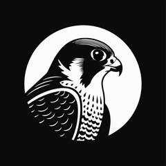  Peregrine Falcon Bird Simple and Clean Logo Icon 