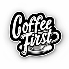 Freshly roasted beans aroma captured in a sticker, a tribute to the first cup of the day.