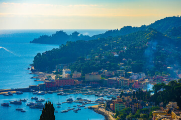 Breathtaking Aerial View of Santa Margherita Ligure Harbor, Italy