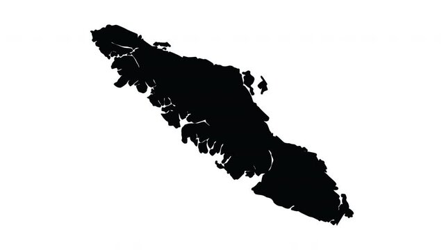 Animation forming a map of Vancouver in Canada