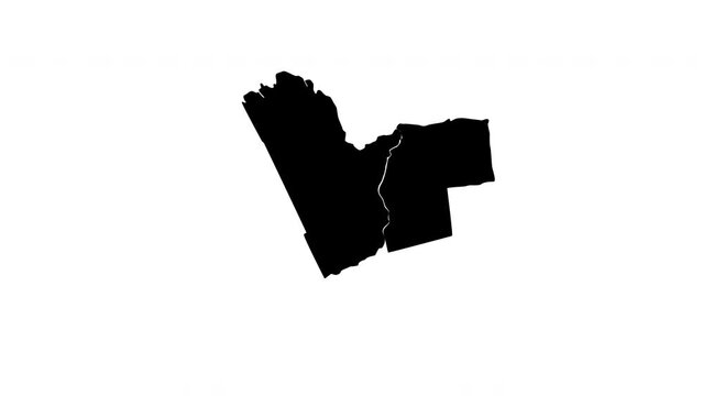 animated video of a map of the City of Ottawa in Canada