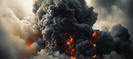 fire smoke bomb explosion, gas, burn 59 - obrazy, fototapety, plakaty