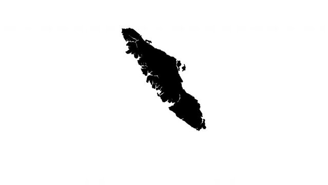 Animated video of Vancouver map in Canada