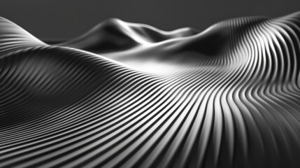 black and white of a wavy background. generative ai