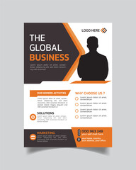 Fantastic Corporate Business Flyer or Elegant Business Leaflet and Modern Business Poster