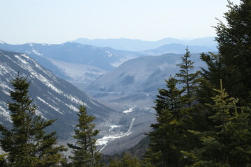 A hiking trip in the mountains of New Hampshire, USA. 