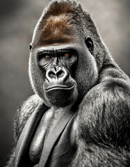 un gorille &eacute;pil&eacute; qui est &agrave; la mode