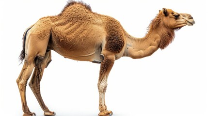 Camel Standing on White Surface