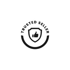 Fototapeta premium Trusted sign or trusted label vector isolated. Best Trusted sign for product packaging design, banner, and more about Trusted product.