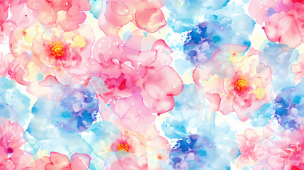 seamless camelia flower background tile