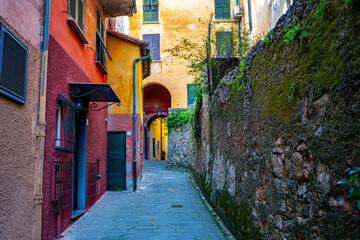 Serene Alleyway in the Heart of Portofino, Italy