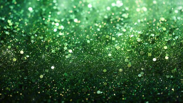 Green Glitter Particles: Enchanting Luxury in Ultra High-Resolution