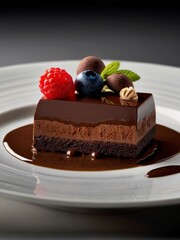fancy chocolate cake for dessert