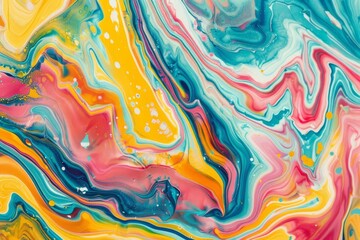 Marbled acrylic paint design with bold colors and abstract patterns Perfect for creative backgrounds and art projects