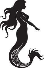Pearlescent Perfection Mermaid Vector Logo Beauty Tranquil Tides Vector Mermaid Icon Splendor