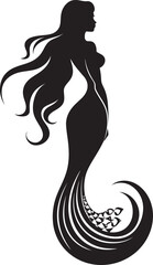 Nautical Nirvana Vector Mermaid Logo Tranquility Ethereal Enchantment Mermaid Vector Icon Grace