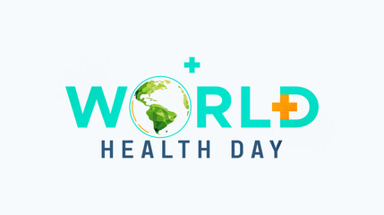 Vector commemorates world health day. Celebrating Health Day, April 7th. Body health awareness. The importance of maintaining health. Design concept about healthy living