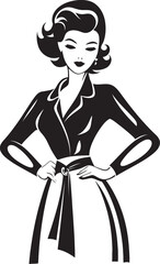 Office Ovation Vector Mascot of a Working Woman Professional Poise Beautiful Woman Mascot Design