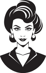 Executive Elegance Beautiful Woman Mascot Corporate Queen Working Woman Symbol