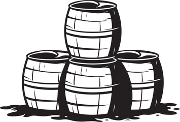 Twilight Tribute Dark Barrel Icon Design Shadowcraft Noir Elegant Barrel Symbol