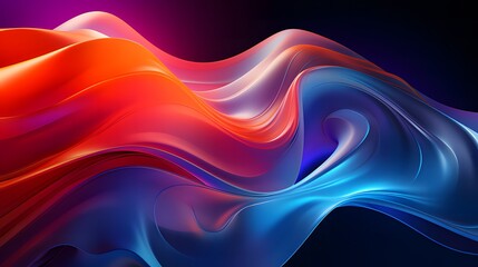 Neon Dreams Background : Abstract Digital Texture with Fluid Shapes and Energetic Movement - A Futuristic Design Element in Vibrant Colors