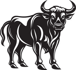 Mighty Mooer Cartoon Full Body Logo Cartoon Cheerleader Bull Icon Design