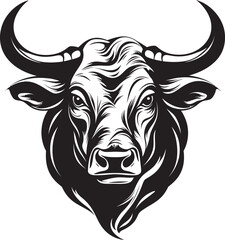 Mighty Mooer Cartoon Bull Icon Cartoon Cheerleader Full bodied Bull Vector Illustration