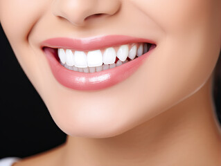 Fototapeta premium portrait of a model with clean white teeth