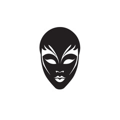 Masquerade in cartoon, doodle style . Image for t-shirt, web, mobile apps and ui. Isolated 2d vector illustration in logo, icon, sketch style, Eps 10, black and white. AI Generative