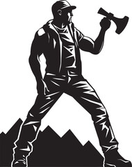 Hammer and Hard Hat Harmony Iconic Symbol Blueprint Bash Vector Logo Design