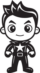 Cute Crusader Adorable Hero Icon Design Tiny Triumph Cute Superhero Emblem