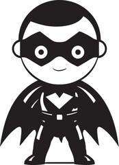 Tiny Triumph Adorable Superhero Emblem Super Sidekick Hero Vector Logo Design