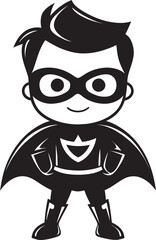 Mighty Mite Adorable Hero Vector Design Superheroic Sparkle Cute Hero Icon