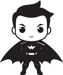 Dynamic Doll Adorable Superhero Symbol Tiny Triumph Cute Hero Vector Logo