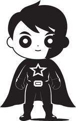 Super Sidekick Adorable Superhero Vector Logo Dynamic Duo Cute Hero Icon Design