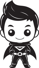 Dynamic Doll Cute Superhero Vector Symbol Lil Legend Adorable Hero Icon
