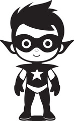 Tiny Titan Adorable Hero Icon Design Super Snuggle Cute Superhero Emblem