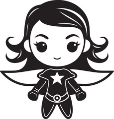 Tiny Triumph Adorable Hero Icon Super Sidekick Cute Superhero Vector Logo