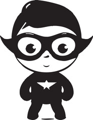 Dynamic Doll Cute Superhero Symbol Lil Legend Superhero Vector Logo