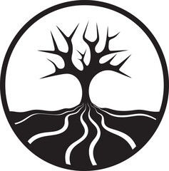 Parched Paradise Drought Land Icon Symbol Thirsty Trails Vector Logo of Arid Land