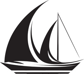 Sea Zen Simple Boat Emblem Design Essential Elegance Minimalist Boat Vector Symbol
