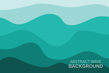 Fototapeta na wymiar Water Wave Background Design, Abstract Vector Blue Ocean Walpaper Template