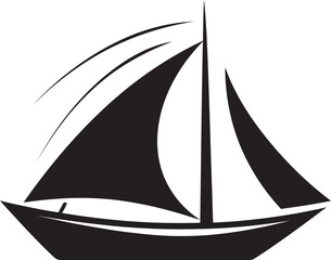 Tranquil Transits Minimalist Boat Emblem Design Simplicity on the Seas Boat Icon Symbol