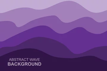 Papier Peint photo Violet Water Wave Background Design, Abstract Vector Blue Ocean Walpaper Template