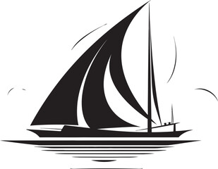 Essence of the Ocean Simple Boat Vector Symbol Simplicity on the Shore Minimalist Boat Emblem Design