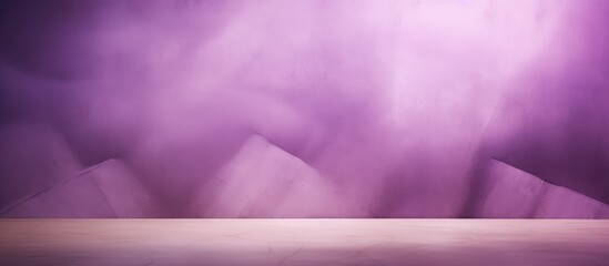 Abstract purple background with light for product presentation, shadow and light on rustic plaster wall. Neon purple studio backdrop with dramatic modulations.