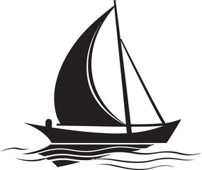 Zen Zephyr Minimalist Boat Icon Design Micro Maritime Vector Logo of Minimal Boat