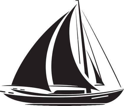 recommend clip art: Miniature Mariner Minimalist Boat Icon Design Tiny Trawler Vector Logo of Minimal Boat